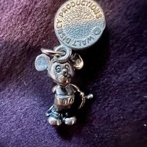 Vintage Disney Mickey Mouse Charm/Pendant Sterling Silver